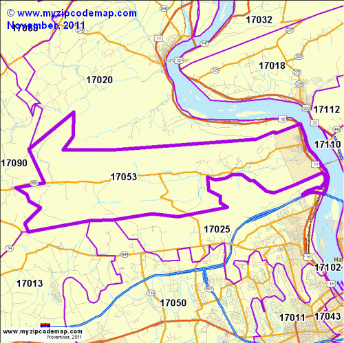 map of 17053