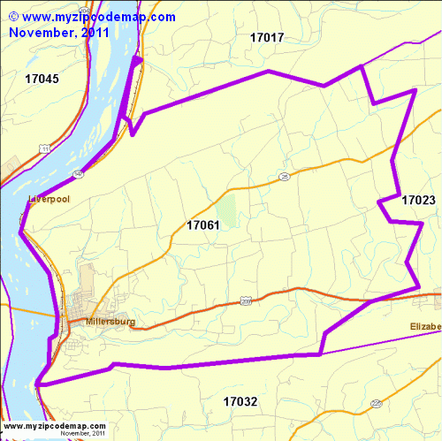 map of 17061