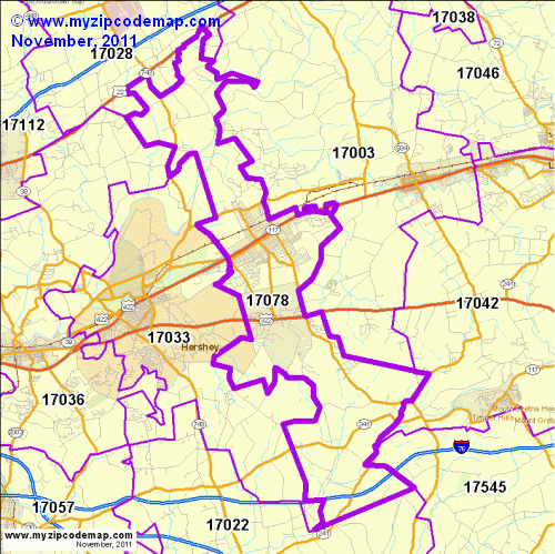 map of 17078