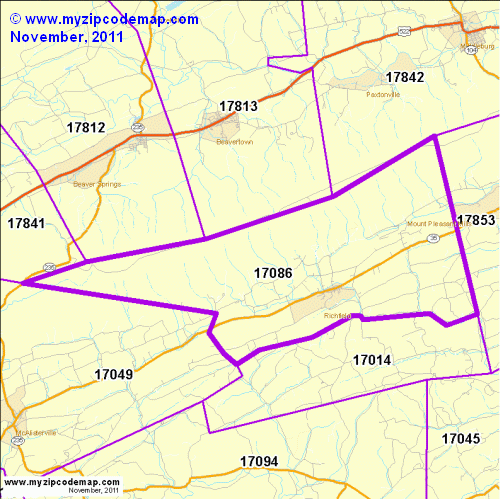 map of 17086