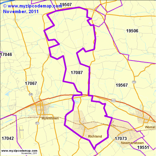 map of 17087