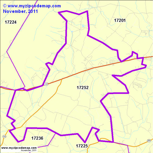 map of 17252