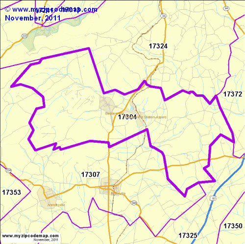 map of 17304