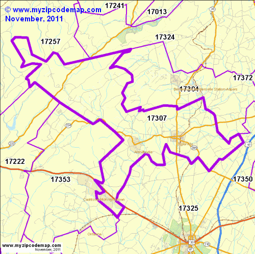 map of 17307