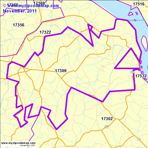 map of 17309