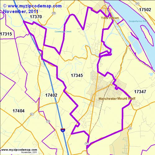 map of 17345