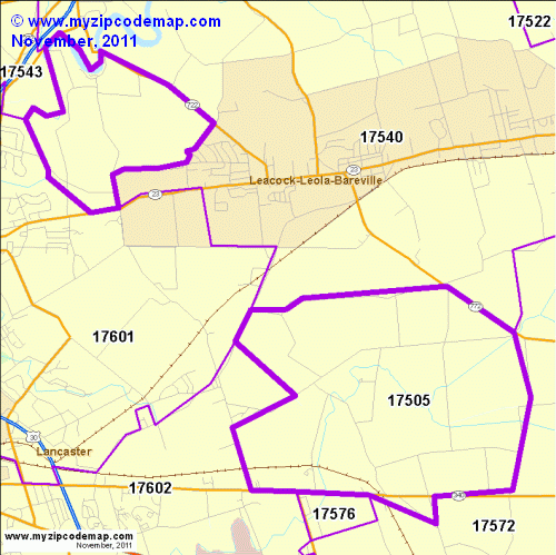 map of 17505