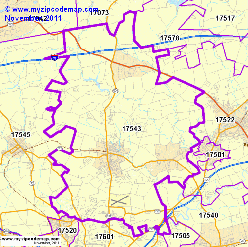 map of 17543