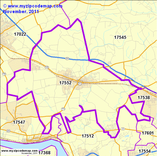 map of 17552