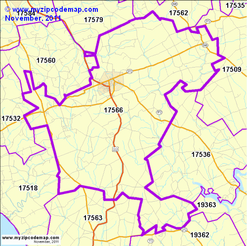 map of 17566
