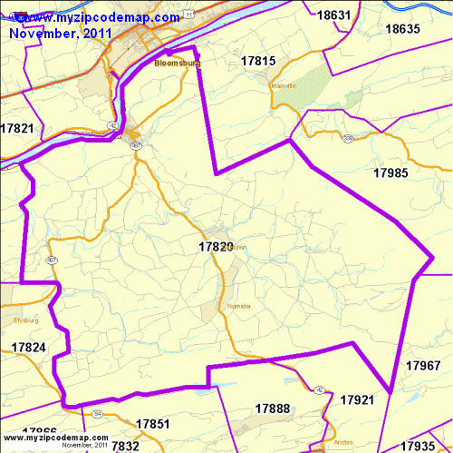 map of 17820