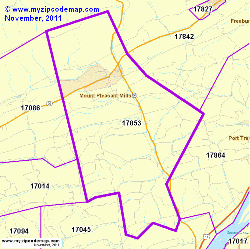 map of 17853