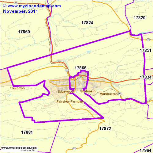 map of 17866