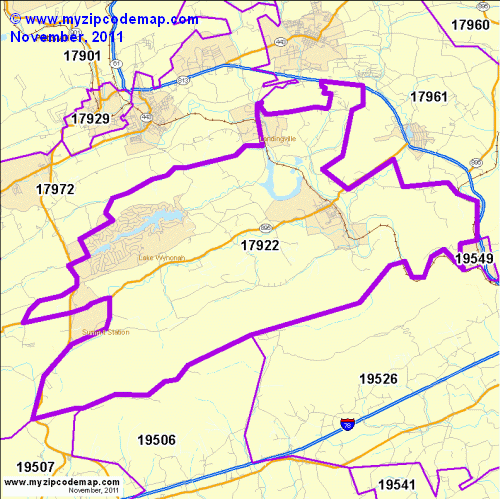 map of 17922