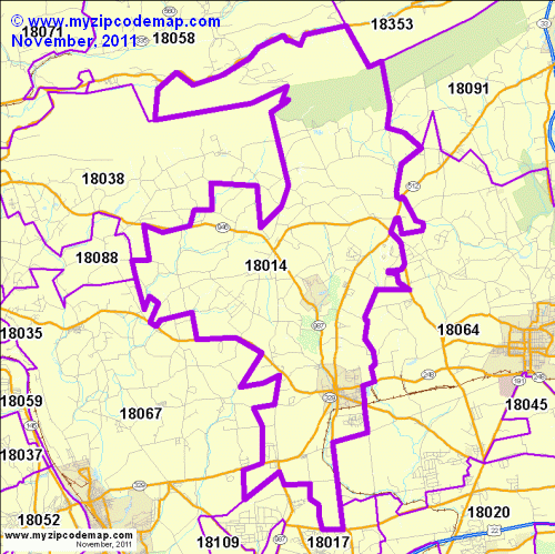 map of 18014