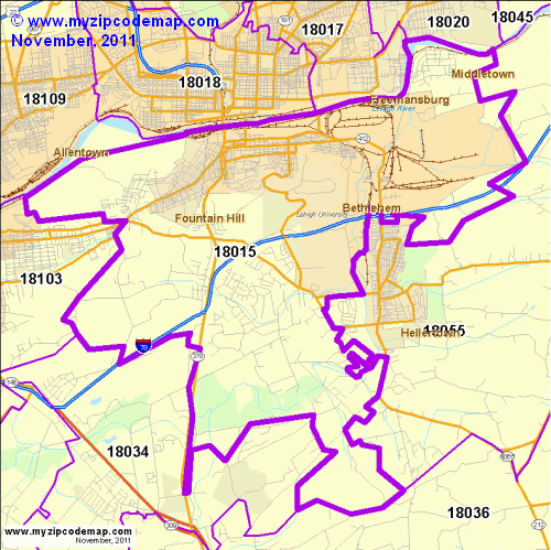 map of 18015