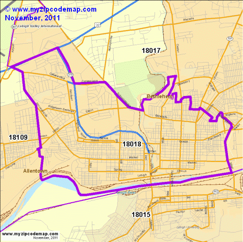 map of 18018