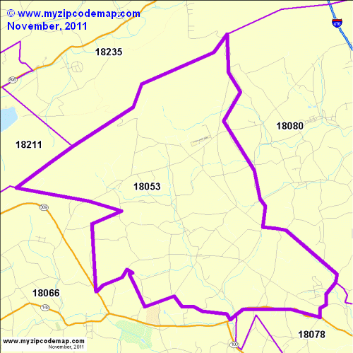 map of 18053