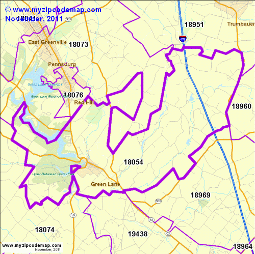 map of 18054