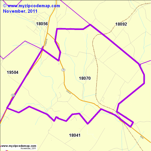map of 18070