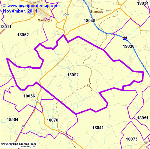 map of 18092