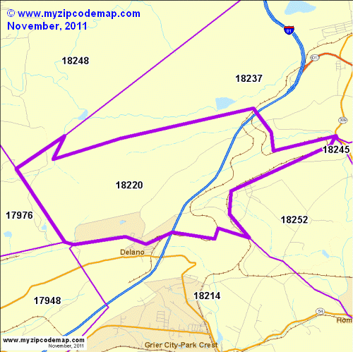 map of 18220