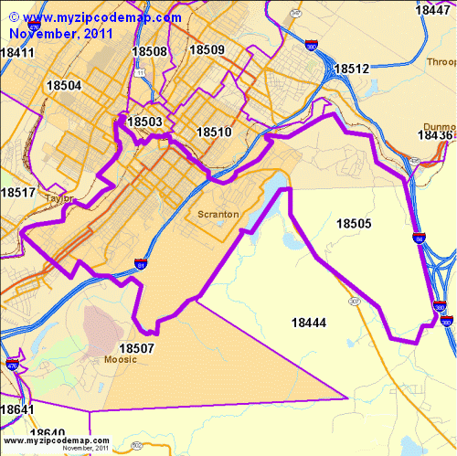 map of 18505