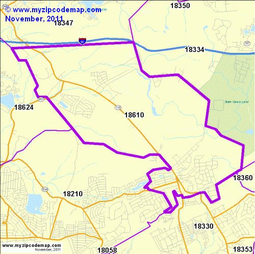 map of 18610
