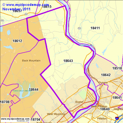 map of 18643