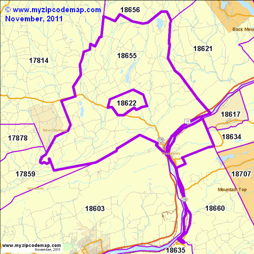 map of 18655