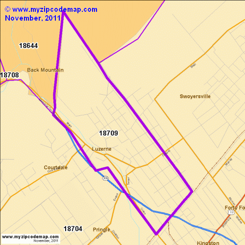 map of 18709