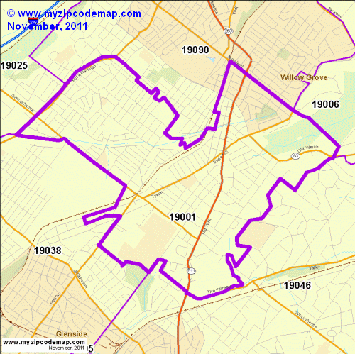 map of 19001