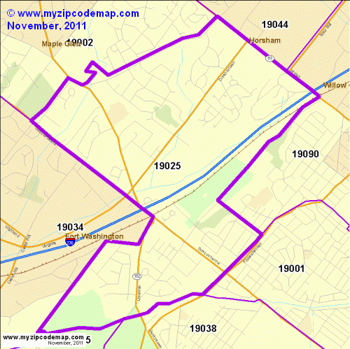 map of 19025