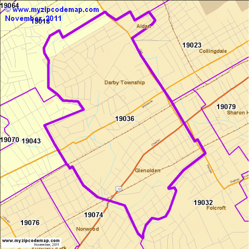 map of 19036