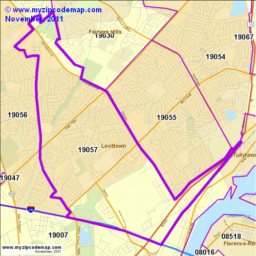 map of 19057