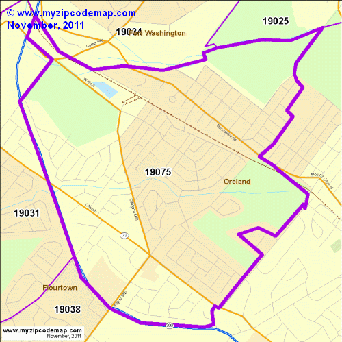 map of 19075
