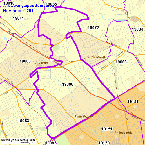 map of 19096