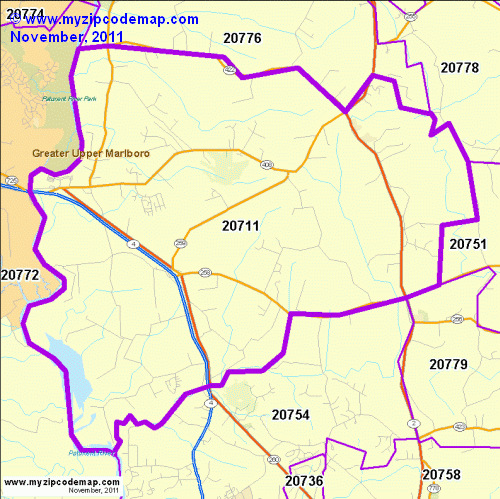 map of 20711