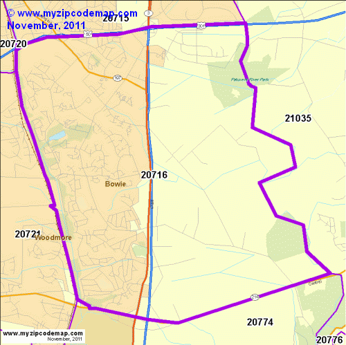 map of 20716
