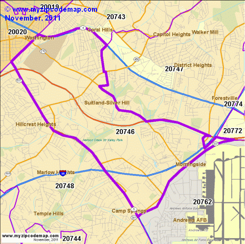 map of 20746
