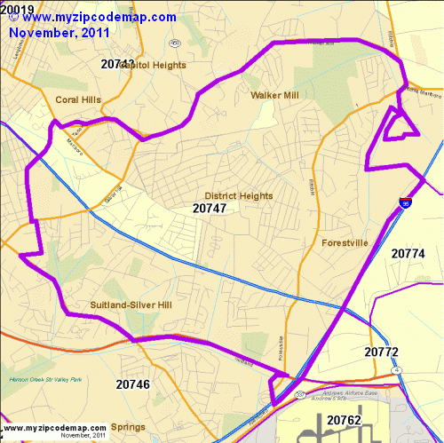 map of 20747