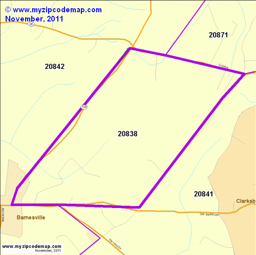 map of 20838