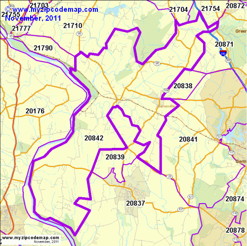 map of 20842