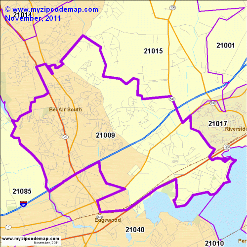 map of 21009