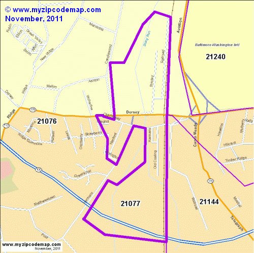 map of 21077