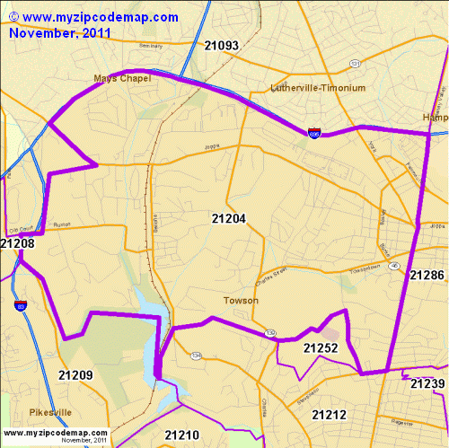 map of 21204