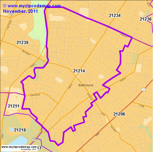 map of 21214