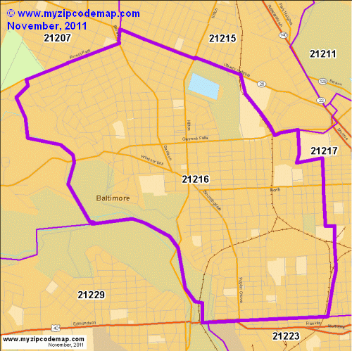 map of 21216