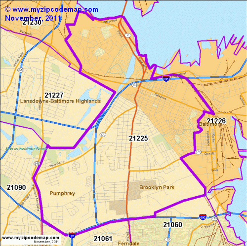 map of 21225