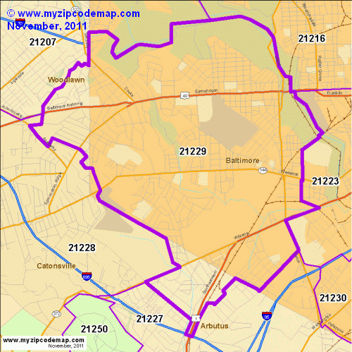 map of 21229